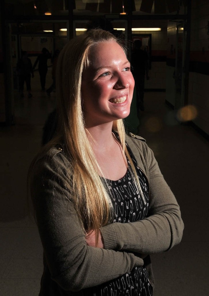 SHE'S LOVIN' IT: Skowhegan Area High School's Anna Marshall is the regional recipient of a $10,000 scholarship form Coca-Cola.
