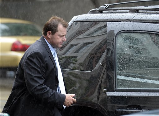 Former Major League Baseball pitcher Roger Clemens arrives at federal court in Washington on Monday.