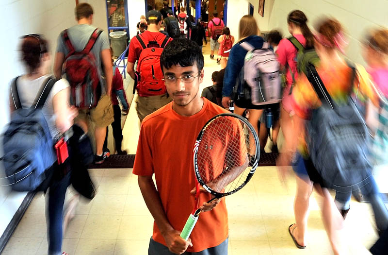 BIG MATCH: Messalonskee High School tenis player Jai Aslam will face Maranacook’s Jason Laporte in the Round of 48 this morning.