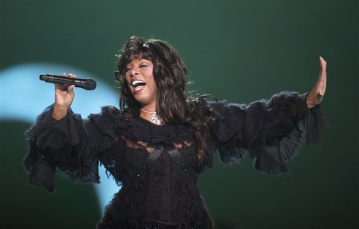Donna Summer performs at the conclusion of the Nobel Peace concert in Oslo, Norway, in this Dec. 11, 2009, photo.