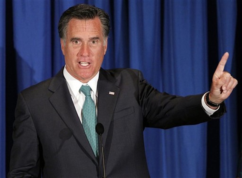 In this April 10, 2012 file photo, Republican presidential candidate Mitt Romney speaks in Mendenhall, Pa. New Mexico Gov. Susana Martinez, a possible running mate for Romney, criticized Romney's stance on immigration on Tuesday. (AP Photo/Alex Brandon, File)