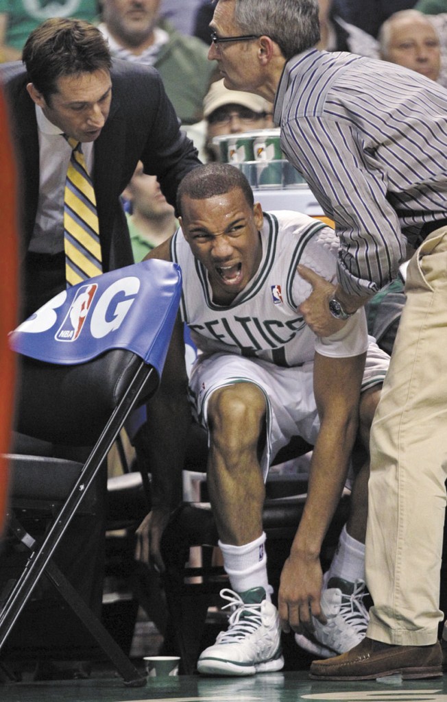 OUCH: Boston Celtics guard Avery Bradley will miss the remainder of the playoffs after having surgery on his left shoulder. The Celtics paly the 76ers in Game 7 of an Eastern Conference semifinal series today in Boston.