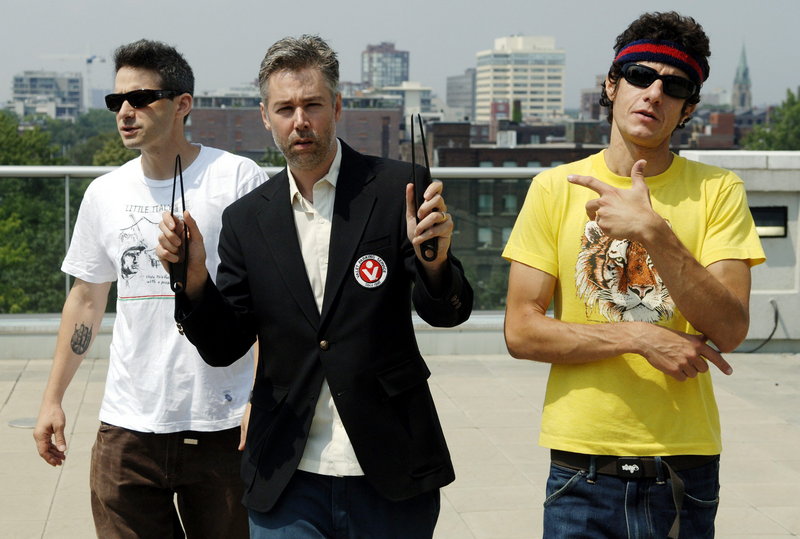 Adam Yauch, (MCA), center, with, Beastie Boys members Adam Horovitz (Adrock), left, and Mike Diamond (Mike D) during an interview in Toronto in 2006.