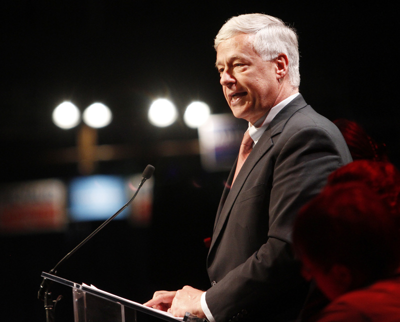 U.S. Rep. Mike Michaud, D-2nd District, speaks during the Democratic convention at the Augusta Civic Center last Friday.