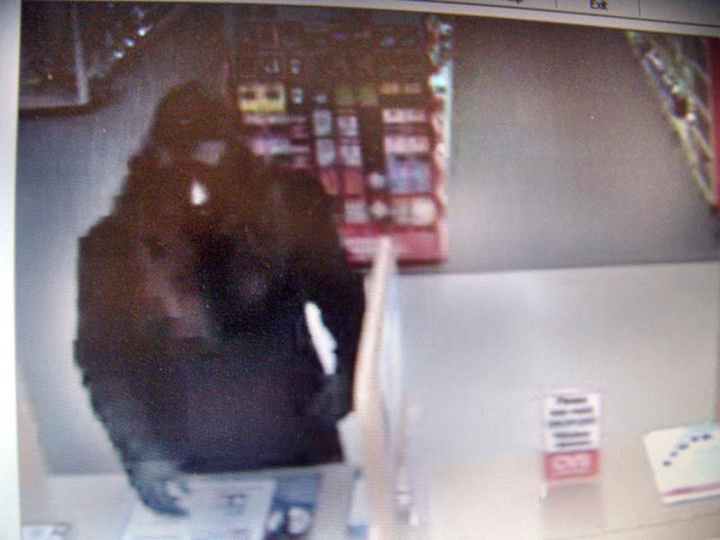 A screenshot of the suspect in the May 8. 2012, robbery of the Stone Street CVS pharmacy in Augusta.