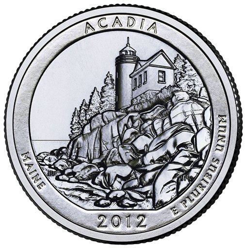 The Maine quarter being issued today shows Bass Harbor Lighthouse. The coin is one of five new quarters being released this year.