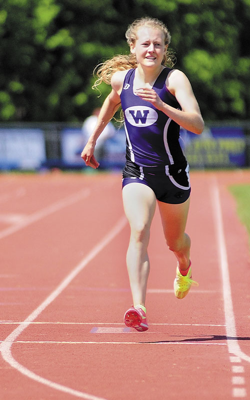 GREAT SEASON: Waterville’s Bethanie Brown won the 1,600- and 3,200-meter runs at the New England track and field championships Saturday at Thornton Academy in Saco. Brown won the 1,600 in 4 minutes, 50.39 seconds — the fastest-ever time for a Maine schoolgirl.