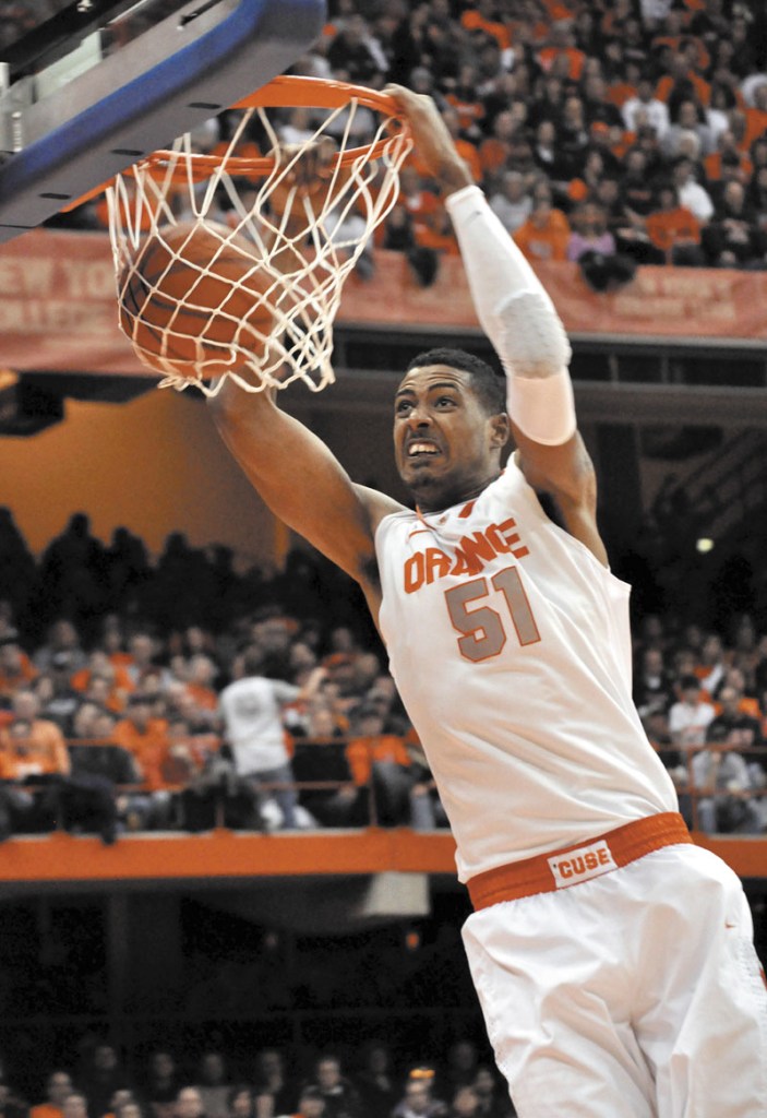 WELCOME TO BOSTON: The Boston Celtics selected Fab Melo in the first-round of the NBA Draft on Thursday evening. Melo left Syracuse after he was declared ineligible for the NCAA tournament.