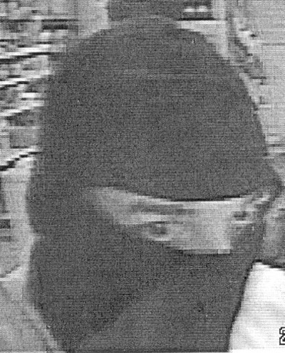 A security camera image of the man who robbed Stony Brook Market in Skowhegan on Tuesday night.