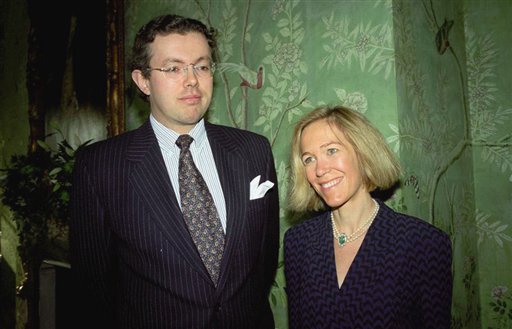 American-born Eva Rausingand and her husband Hans Kristian Rausing, shown here in a 1996 photo, were wealthy philanthropists who have both waged a long battle against drug addiction.