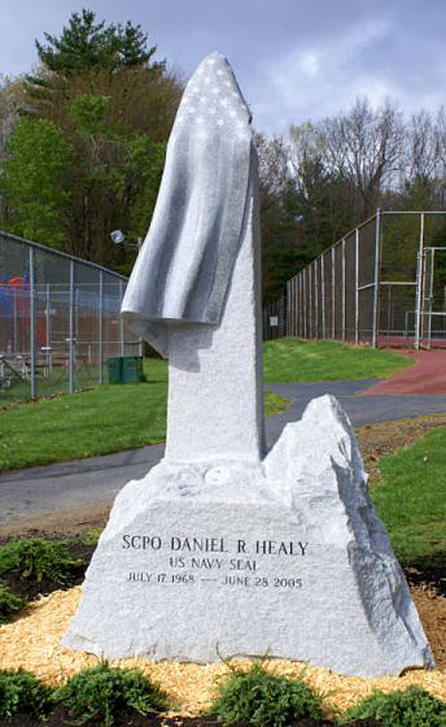 The Exeter, N.H., monument for Navy SEAL Daniel Healy.