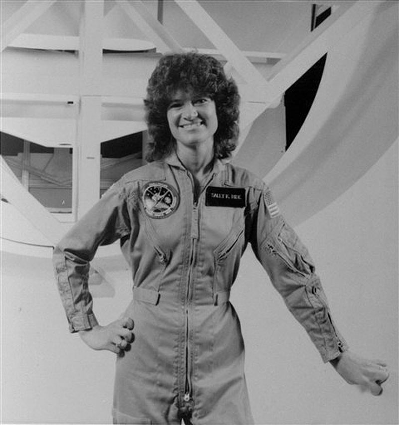 FILE - This undated file photo released by NASA shows astronaut Sally Ride. Ride, the first American woman in space, died Monday, July 23, 2012 after a 17-month battle with pancreatic cancer. She was 61. (AP Photo/NASA, File)