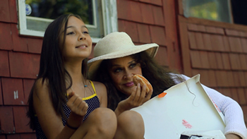 Karen Black, right, in a scene from "Vacationland," which shows tonight at the Maine International Film Festival.