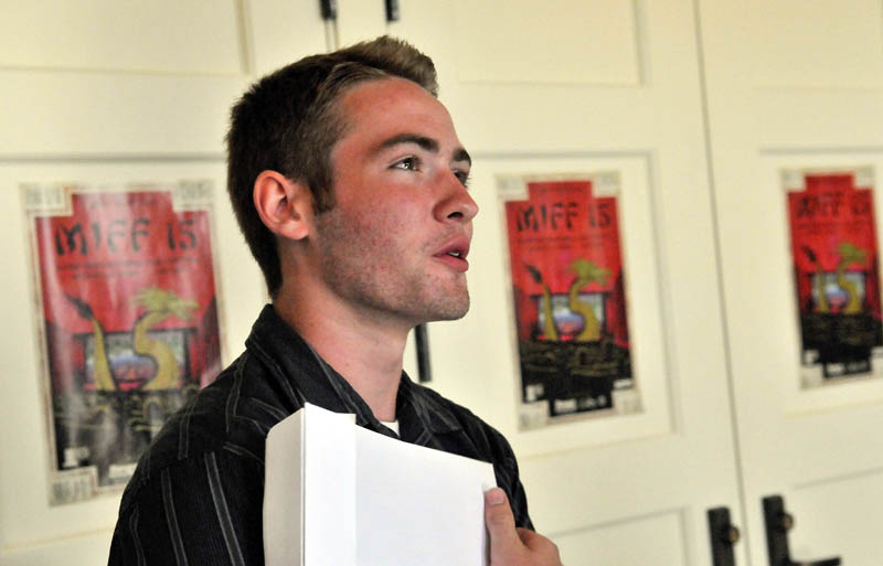 With his film “Freedom of the Press,” Jacob Caron of Brewer High School won the grand prize on Saturday at the Maine Student Film & Video Festival. The festival, a production of the Maine Alliance of Media Arts, was part of the 15th annual Maine International Film Festival, which ends today.