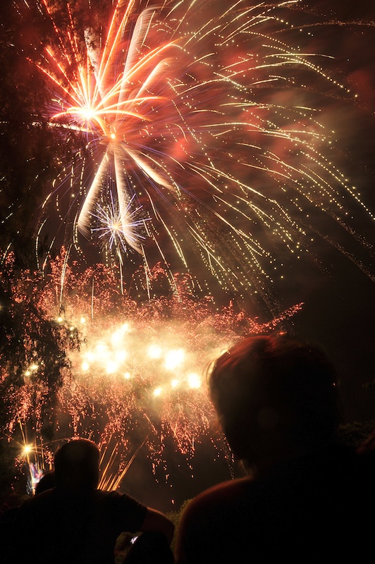 Winslow's Fourth of July celebration fills the sky above Fort Halifax Park Wednesday night.