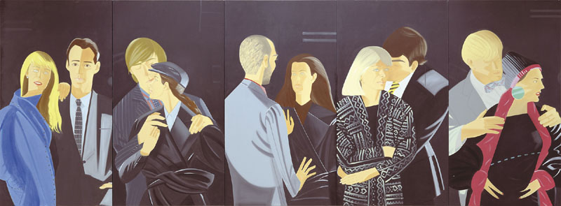 Alex Katz's "Pas De Deux," a gift of Paul J. Schupf, LL.D. '06, in honor of Hugh J. Gourley III, is displayed at Colby College.