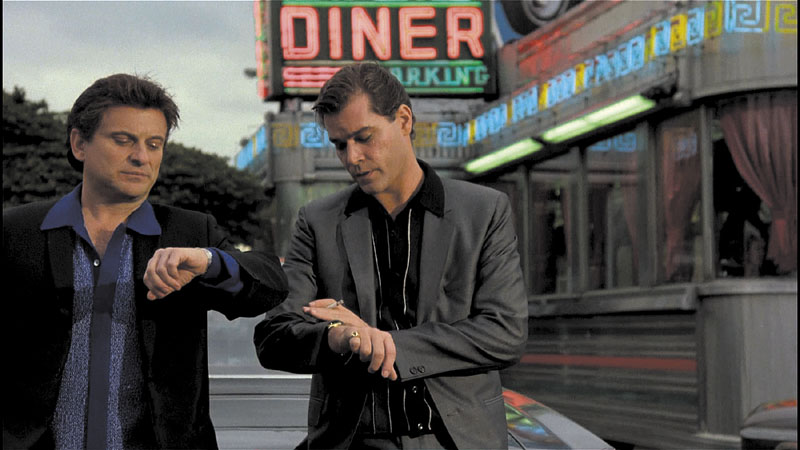 WISE GUYS: Joe Pesci, left, and Ray Liotta in a scene from "Goodfellas." The movie plays at 6:30 tonight at Waterville Opera House as part of the Maine International Film Festival.