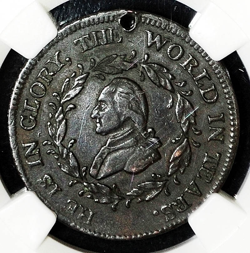 Thomas Donlon recently had this copper 1800 George Washington funeral medallion authenticated.