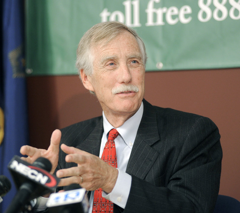 U.S. Senate candidate Angus King says he has to be financially prepared to take on partisan special interest groups.