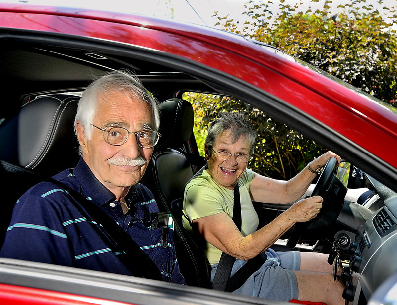 Marsha Berman drives her husband Jack Berman to the dentist as he stopped driving about four years ago.