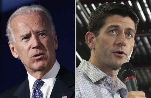 Vice President Joe Biden, left, and Republican vice presidential nominee Paul Ryan.