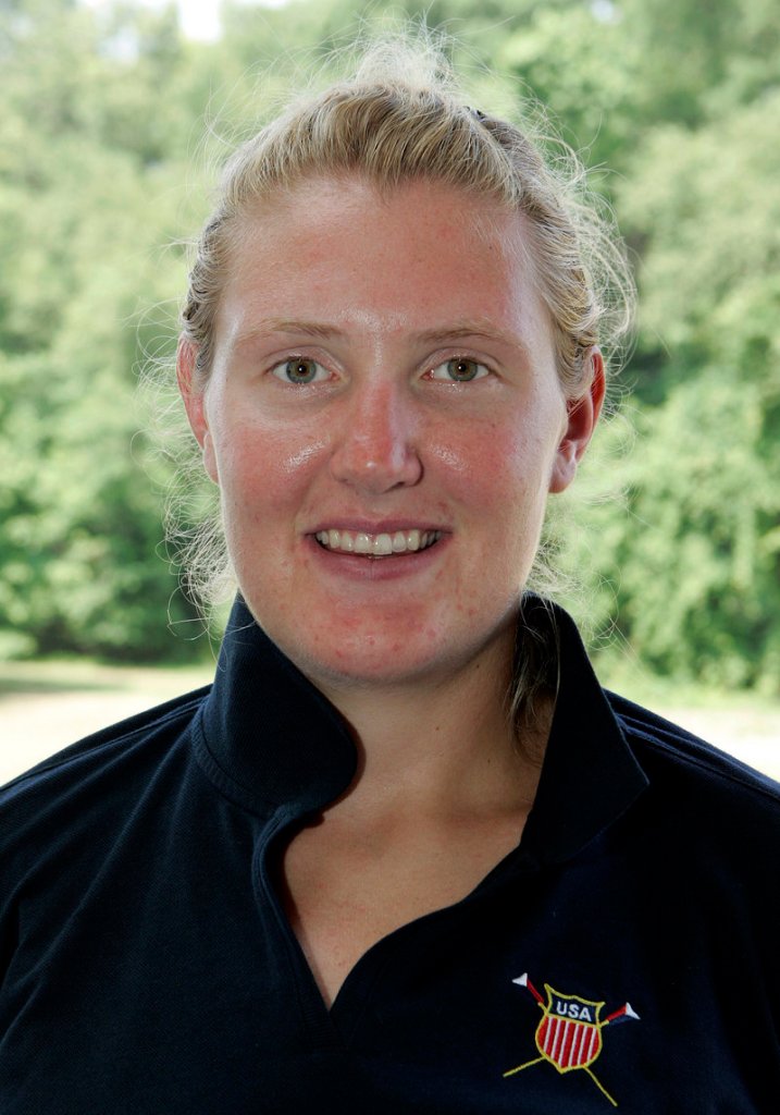 2008 U.S. Olympic Rowing Team member of the women's eight, Eleanor Logan of Boothbay Harbor, Maine, is seen Saturday, June 28, 2008, in West Windsor, N.J. (AP Photo/Mel Evans)