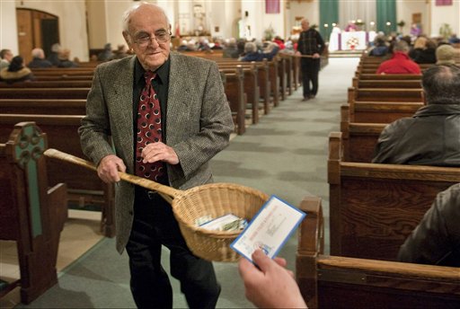 A study on the generosity of Americans, released Monday, Aug. 20, 2012, by the Chronicle of Philanthropy, found that states with populations that are less religious are also the stingiest about giving money to charity. The Associated Press photo