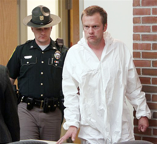 James Perriello arrives at District Court in Newport, N.H., in this April 27, 2012, photo.