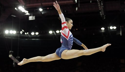 U.S. gymnast Alexandra Raisman performs on the balance beam during the artistic gymnastics women's apparatus finals at the 2012 Summer Olympics, Tuesday in London.