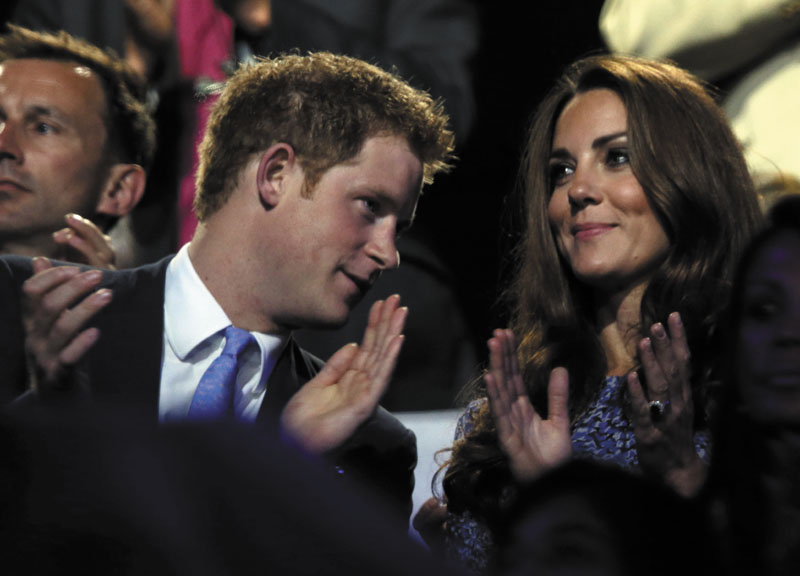 Catherine, Duchess of Cambridge, and Prince Harry watch the closing ceremony at the 2012 Summer Olympics on Sunday in London. 2012 London Olympic Games Summe