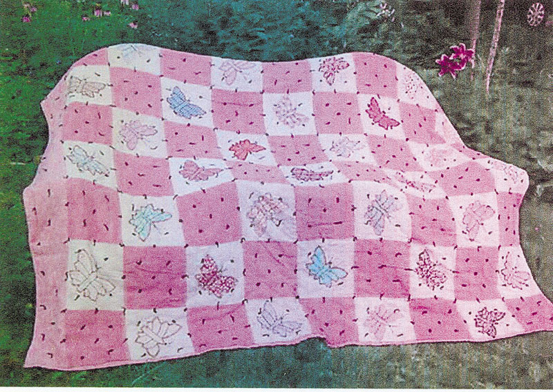 A quilt made by Minella Wadleigh and Addie Wadleigh during the mid-1940s will be among those shown during a show Saturday at the historic Readfield Union Meeting House. This quilt was made for Marilyn Wadleigh Bean, of Vienna. The material is mostly grain bags, and the inside is filled with sheep’s wool.