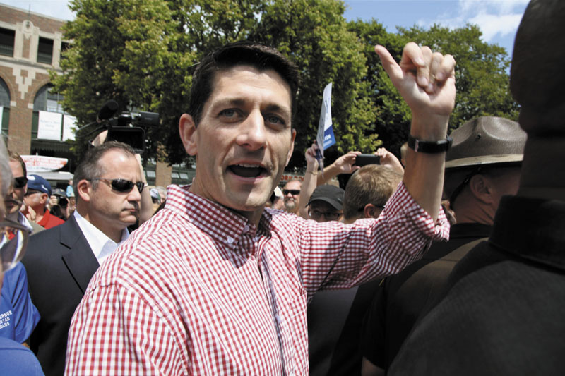 Republican vice presidential candidate, Rep. Paul Ryan, R-Wis., makes an appearance Monday at the Iowa State Fair in Des Moines.