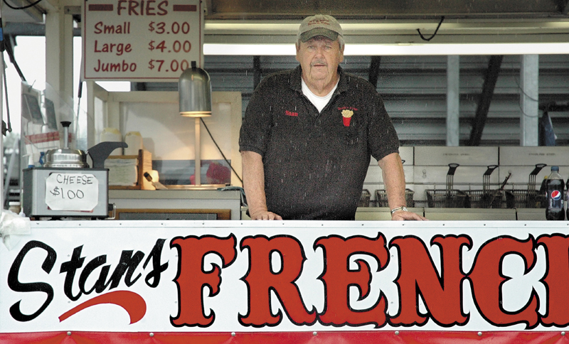 Stan McGray and his french fry stand are celebrating a quarter-century at the Skowhegan State Fair.