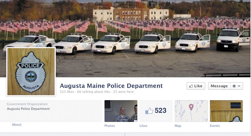 The Augusta Police Department's Facebook page shows it has 523 "likes."