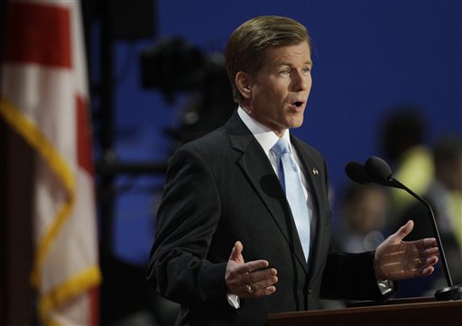 Virginia Governor Bob McDonnell addresses delegates during the Republican National Convention in Tampa, Fla., on Tuesday, Aug. 28, 2012. (AP Photo/Charlie Neibergall)