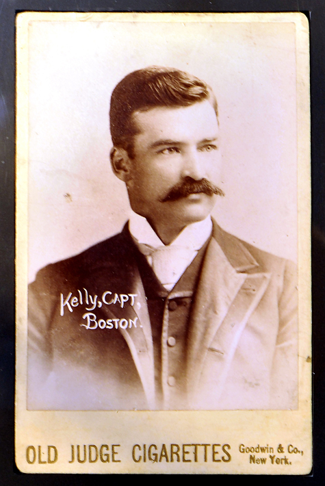 Detail of the rare Michael "King" Kelly card that will be auctioned on Wednesday at the Saco River Auction Co.