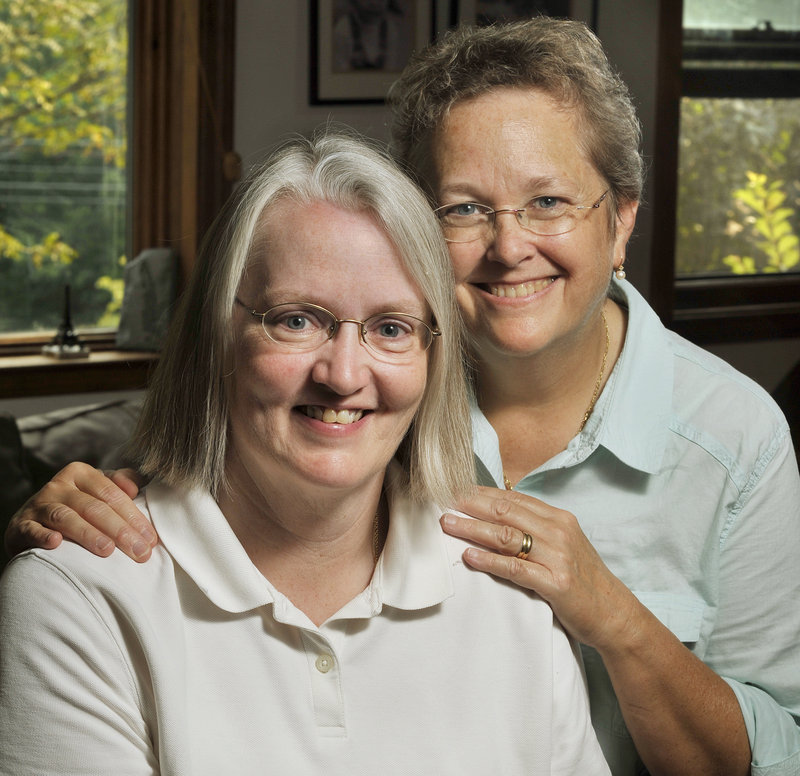While Sarah Dowling, left, and Linda Wolfe of Freeport have taken legal and financial steps to protect themselves and their daughter, they want the right to marry.