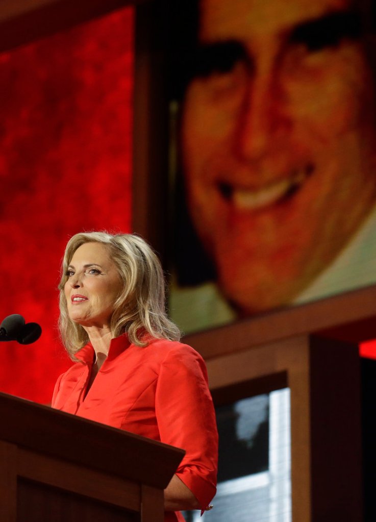 Ann Romney addresses the convention.