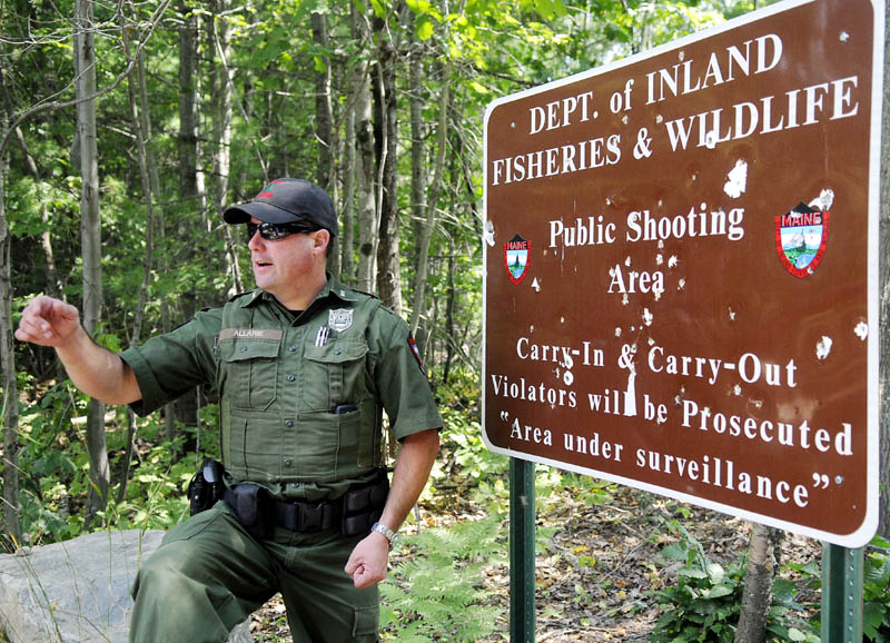 District Game Warden Steve Allaire has overseen the clean up and opening of a target range on state land in the Summerhaven pits in Augusta.