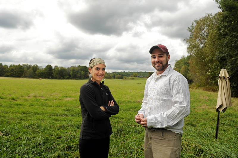 FARM SOURCING: Justin and Suzanne Cobb hope to raise several thousand dollars to convert the Winthrop family farm to a vineyard and winery.