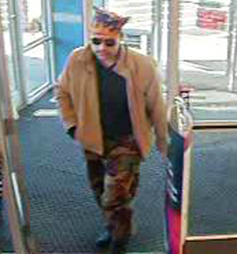 Contributed photo Police are looking for the man in this security camera photo for attempting to rob a Rite Aid pharmacy in Pittsfield Tuesday.