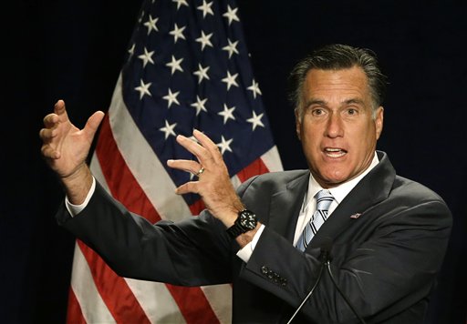 Republican presidential candidate Mitt Romney speaks at a campaign fundraising event in Atlanta on Wednesday.
