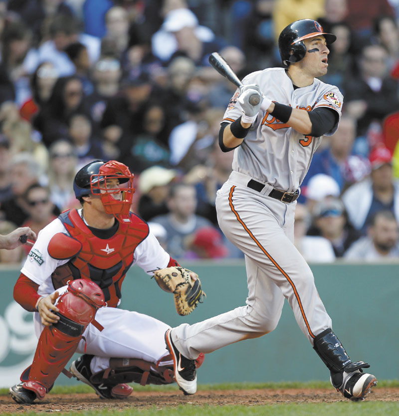 PLAYING BALL: Ryan Flaherty is playing a role for the surprising Baltimore Orioles this season. The Deering High School graduate has played in 68 games at several positions and is often a defensive replacement for the Orioles, who lead the AL wildcard and are a game behind the Yankees in the AL East.