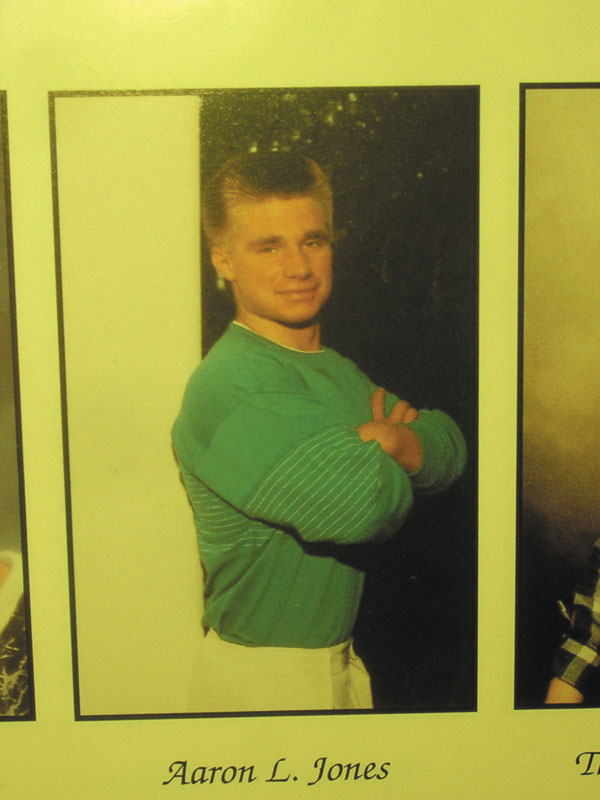 STUDENT DAYS: Aaron L. Jones' yearbook photo from Skowhegan Area High School. He graduated in 1991.
