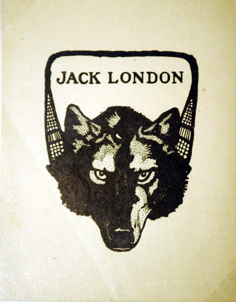 ON DISPLAY: Author Jack London's bookplate, from the collection of Elizabeth M. Hyatt exhibited Sunday at the Williams House, part of the Cary Memorial Library in Wayne.