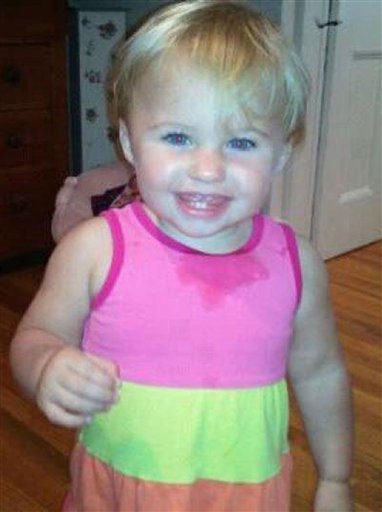 FILE - This undated file photo obtained from a Facebook page shows toddler Ayla Reynolds, missing in Waterville, Maine. Reynolds was reported missing on Dec. 17, 2011 from the Waterville, Maine home of her father Justin DiPietro. With the reward expiring and the victim believed to be dead, the family is trying to move on despite not knowing what happened to the missing toddler. (AP Photo/obtained from Facebook, File)