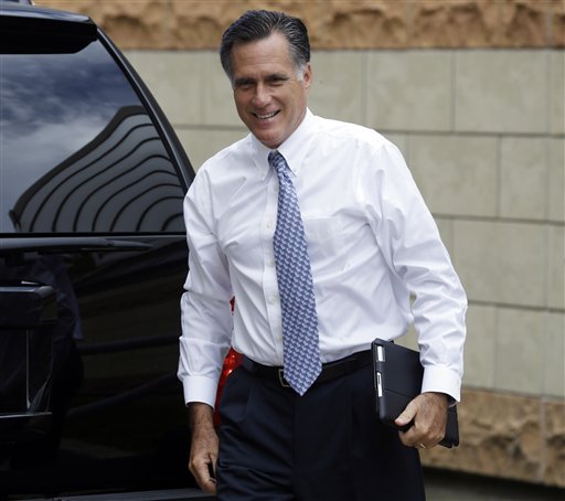 Republican presidential candidate Mitt Romney arrives at his campaign headquarters in Boston recently, to prepare for the presidential debates. If he doesn't perform well at the presidential debate on Wednesday, it won't be for lack of preparation.