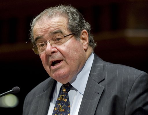 Supreme Court Justice Antonin Scalia speaks at Wesleyan University in Middletown, Conn., in this March 8, 2012, photo.