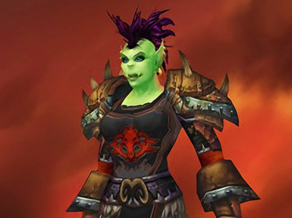 An image of Colleen Lachowicz's character in World of Warcraft.