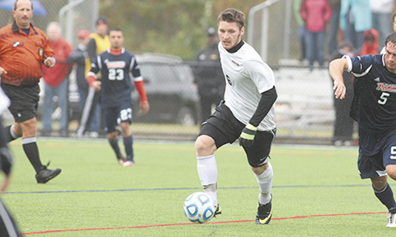CONTRIBUTING: Maranacook Community School graduate Dakota Duplissie has helped the Thomas College men’s soccer team to a 5-0-1 record in the North Altnatic Conference this season. Duplissie has six goals and six assists.